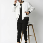Black and White Bomber Jacket