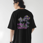Vibin' & Thrivin' Mushroom Graphic Oversized T-Shirt